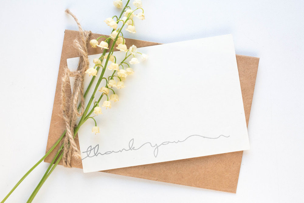 Simple Thank You Notecard